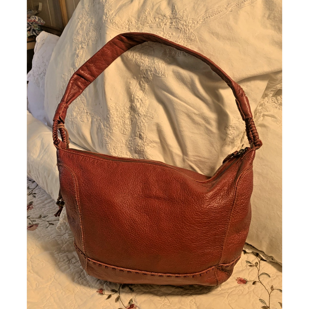 The Sac Hobo Pebbled Leather Shoulder Bag, Cayenne Western